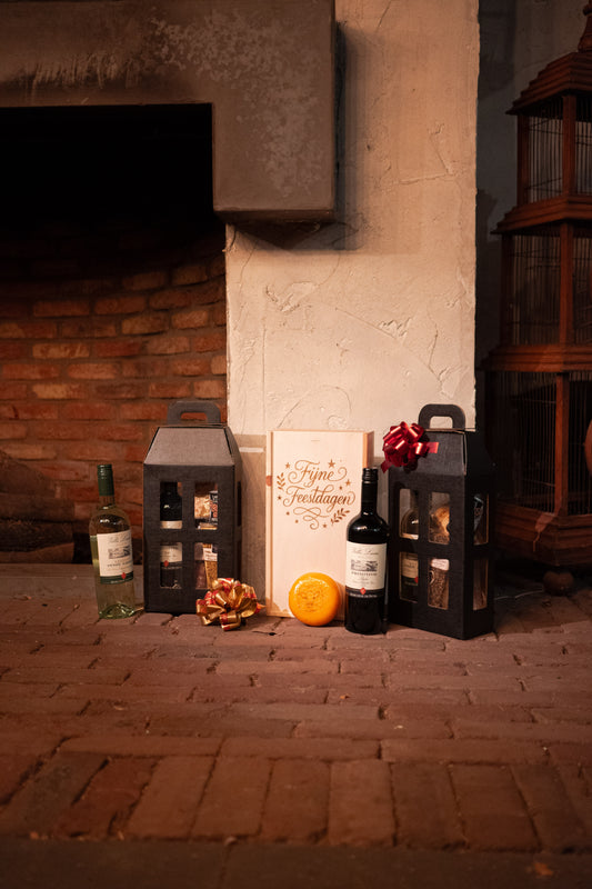 Lantaarndoos - gevuld met rode wijn