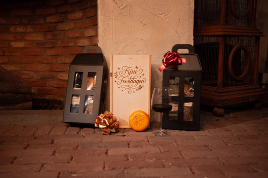 Lantaarndoos - gevuld met witte wijn